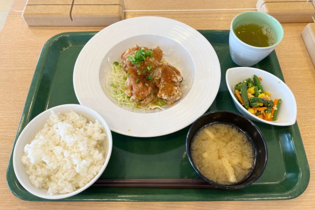 千代田区役所の食堂での定食