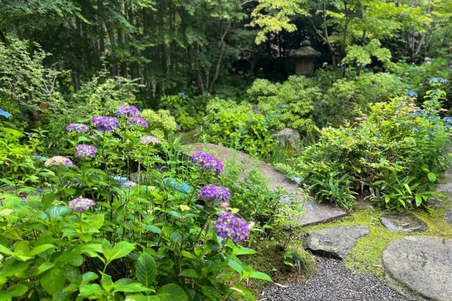 一条恵観山荘の庭園